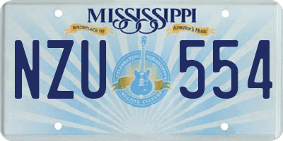 MS license plate NZU554