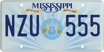 MS license plate NZU555