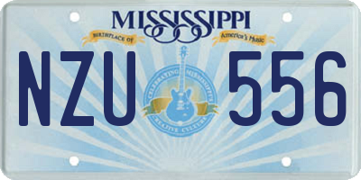 MS license plate NZU556