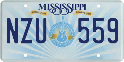 MS license plate NZU559
