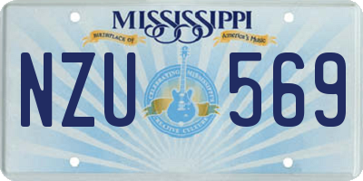 MS license plate NZU569