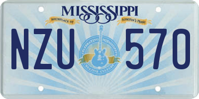 MS license plate NZU570