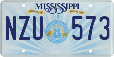 MS license plate NZU573