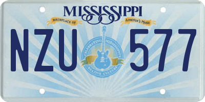 MS license plate NZU577