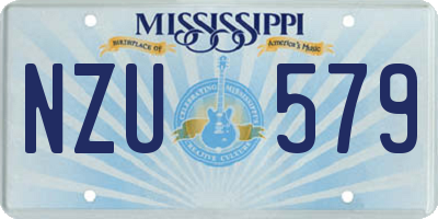MS license plate NZU579