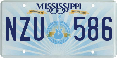 MS license plate NZU586
