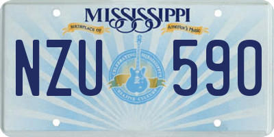 MS license plate NZU590