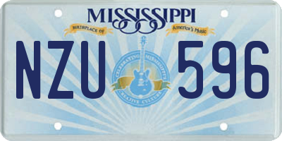 MS license plate NZU596