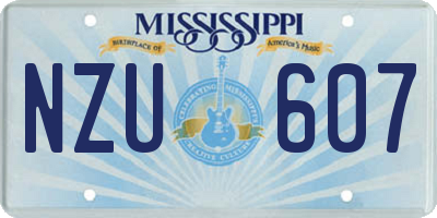 MS license plate NZU607