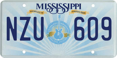 MS license plate NZU609