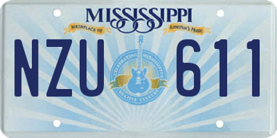 MS license plate NZU611