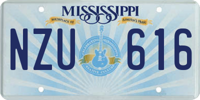 MS license plate NZU616