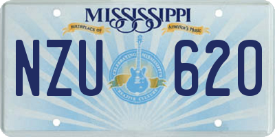 MS license plate NZU620