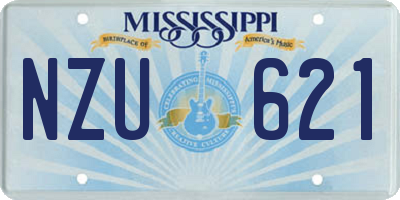 MS license plate NZU621