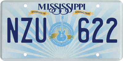 MS license plate NZU622