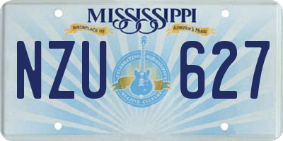 MS license plate NZU627