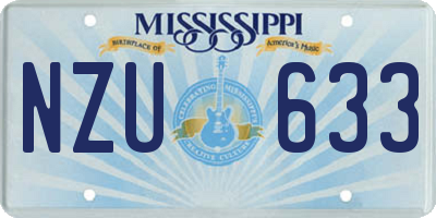 MS license plate NZU633