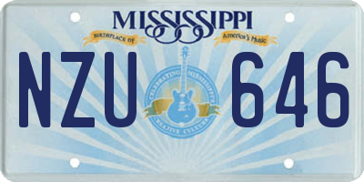 MS license plate NZU646