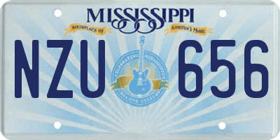 MS license plate NZU656