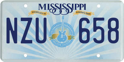 MS license plate NZU658