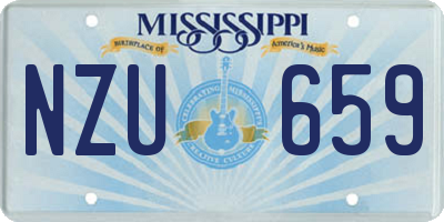 MS license plate NZU659