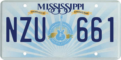 MS license plate NZU661