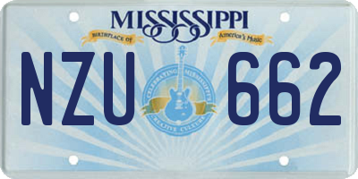 MS license plate NZU662