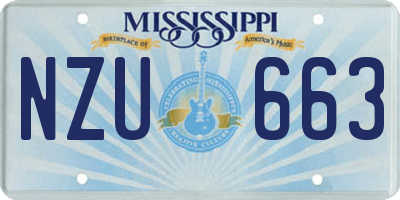 MS license plate NZU663