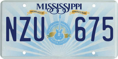 MS license plate NZU675
