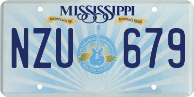 MS license plate NZU679