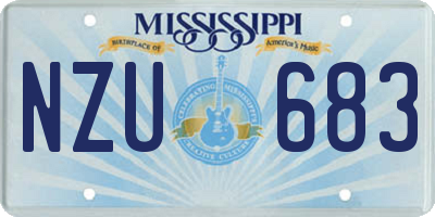 MS license plate NZU683