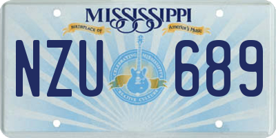 MS license plate NZU689