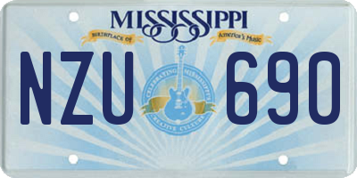 MS license plate NZU690