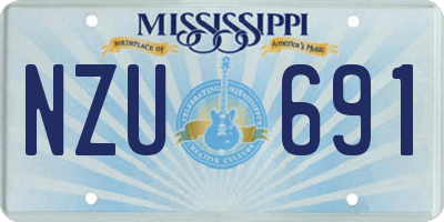MS license plate NZU691