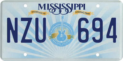 MS license plate NZU694