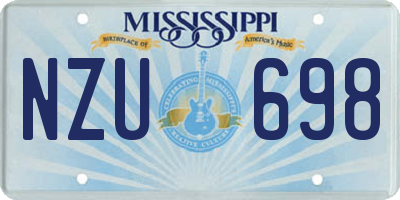 MS license plate NZU698