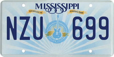 MS license plate NZU699