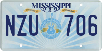 MS license plate NZU706