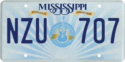 MS license plate NZU707
