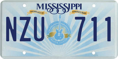 MS license plate NZU711