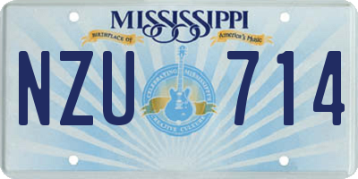 MS license plate NZU714