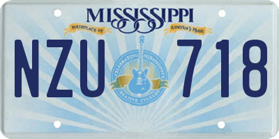 MS license plate NZU718