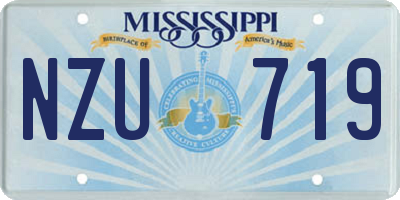 MS license plate NZU719
