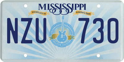 MS license plate NZU730