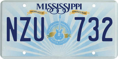 MS license plate NZU732