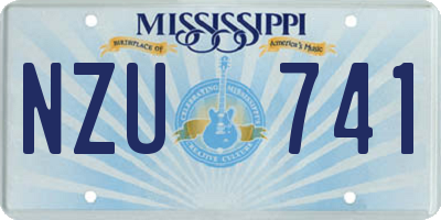 MS license plate NZU741