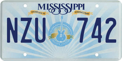 MS license plate NZU742