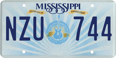 MS license plate NZU744