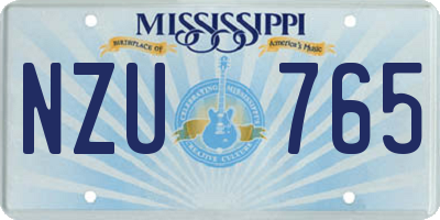 MS license plate NZU765