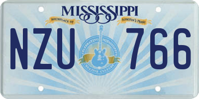 MS license plate NZU766